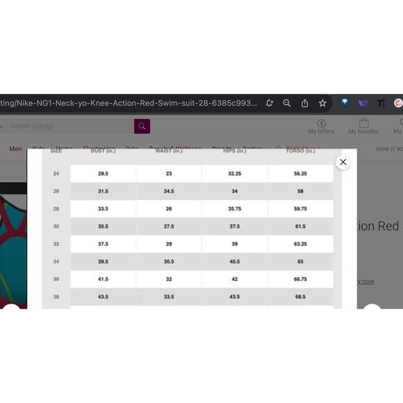 Nike Swim NG-1 Neck to Knee Swimsuit, Size 24/XS/0w - Picture 7 of 8